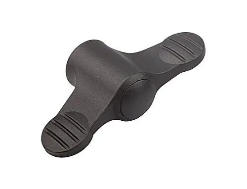 Kipp 06652-2A4 Novo·Grip Grey Thermoplastic Wing Grip with 3/8-16" Internal Thread, Steel Bushing, Inch, 21 mm Diameter, Anthracite Grey Cap Color (Pack of 10)