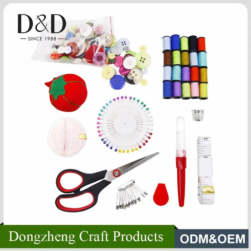 Hot Sale Professional Cheap Hard Tin Assorted Household Sewing Kit Set