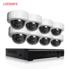 LOOSAFE 8PCS 1080p poe dome camera 2mp cctv camera kit 8 ch camera motion detection
