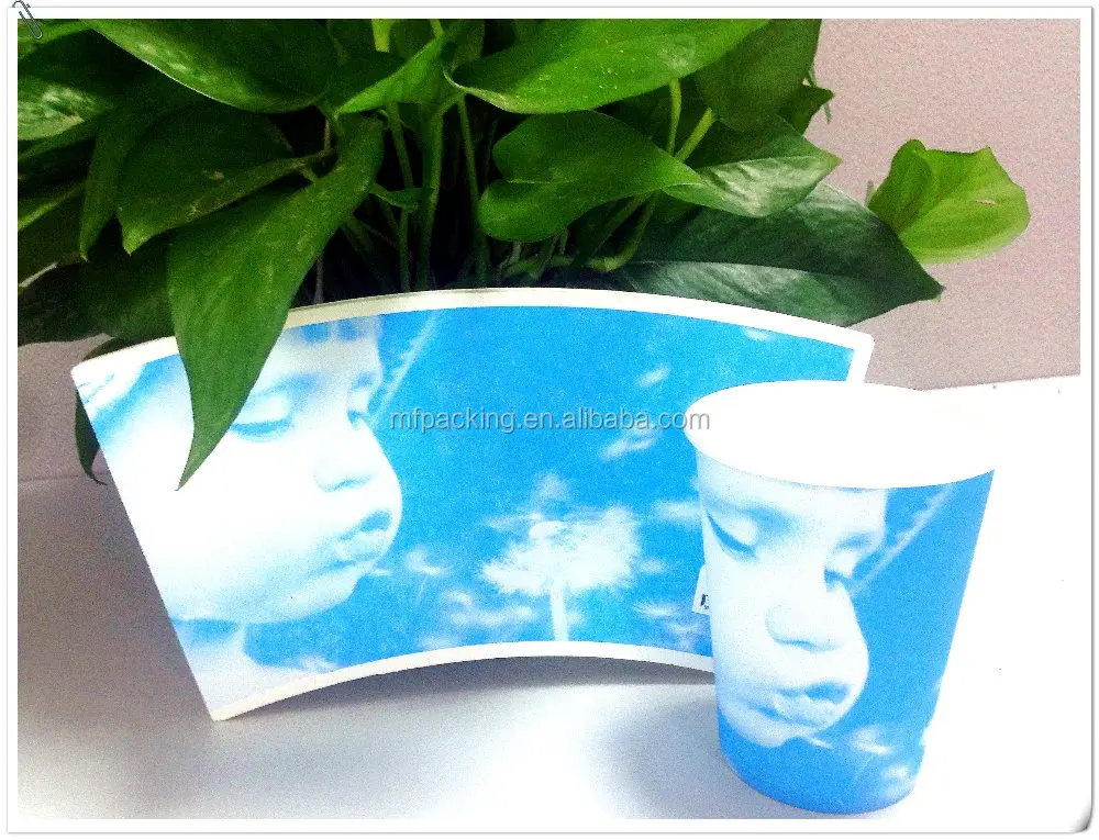 Paper Cup Fan Raw Material Custom Printed Disposable High Quality Pe ...