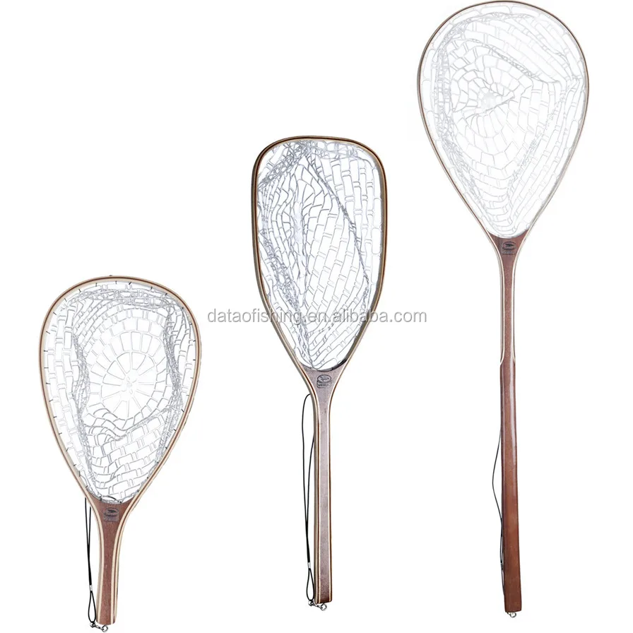 Rubber Net Long Handle Wooden Fishing Landing Net Buy Fishing Landing
