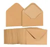 Wholesale custom 4X6 greeting cards 100 pack V flap brown kraft paper A6 envelopes
