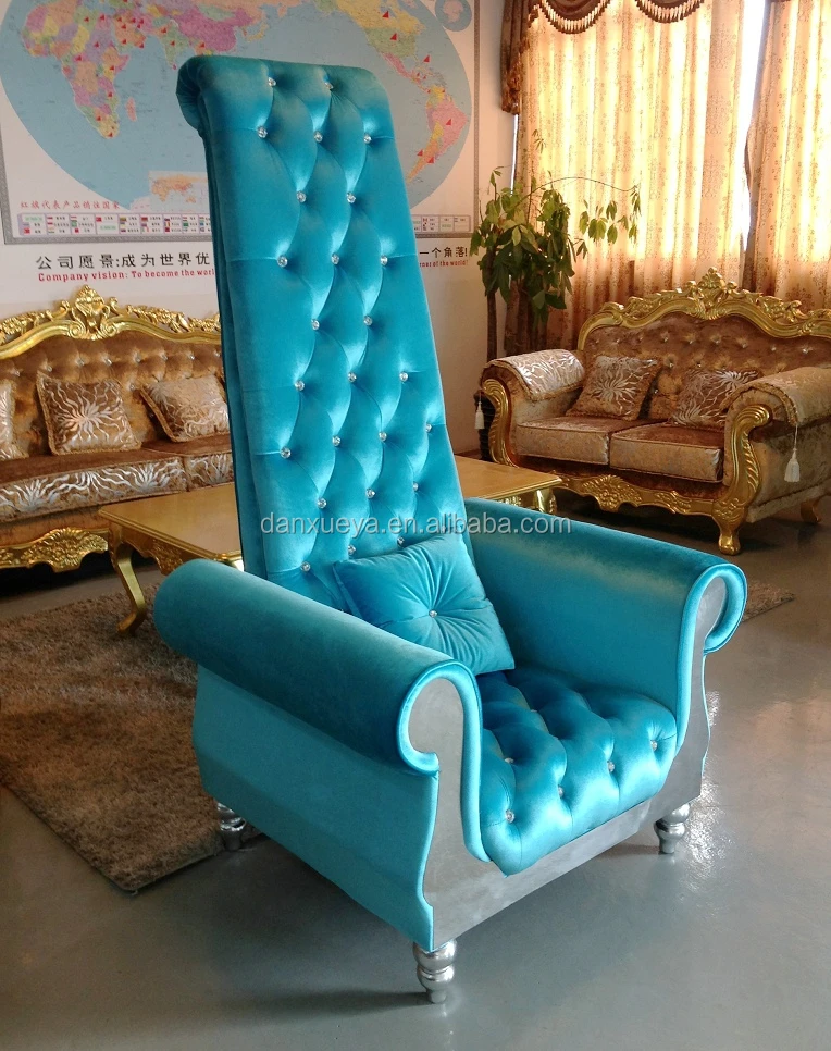 Exotische woonkamer meubels, blauw bank, hoge barok fauteuil ... Banken blauw woonkamer