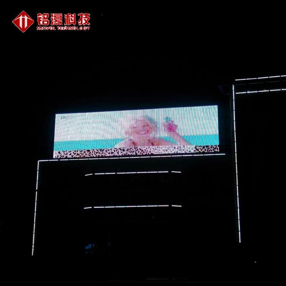 led display p25 mesh,screen led outdoors transparent ,facade lighting products