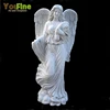 Hand Carved Life Size White Natural Marble Angel Statues