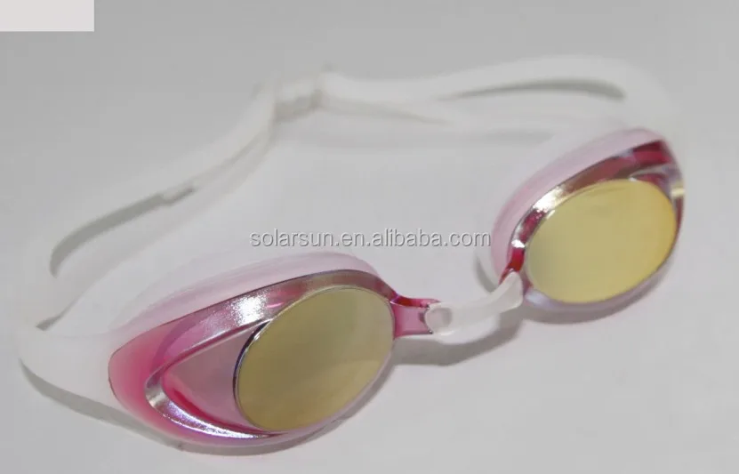 Free sample factory supply UV protect myopia mirrored swimming goggles with earplugs
