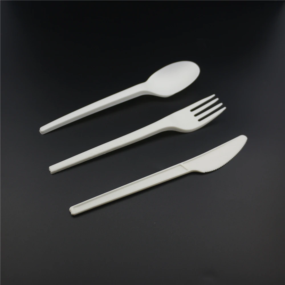 Corn Starch Biodegradable Cutlery Plastic Pla Cutlery Compostable Fork