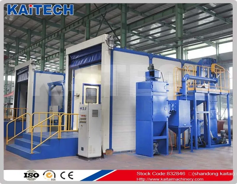 Industry sand blasting booth for large complex workpieces