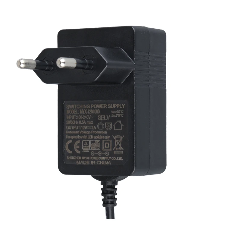 12v 1a power adapter EU 1