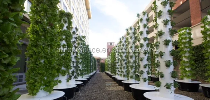 Vertical aeroponic tower garden hydroponic grow farm system