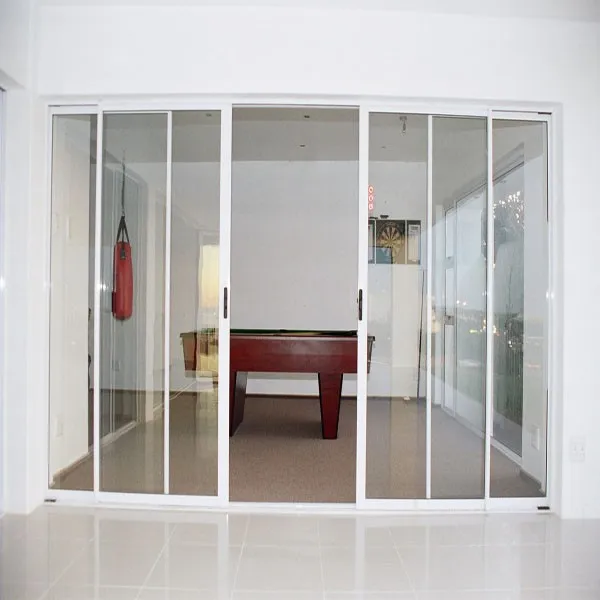 Wood Grain Aluminum Swing Doors , Exterior Glass Swing Door Low E Glazed