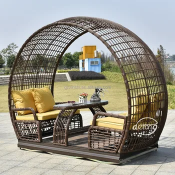 Garden Furniture 4 Seat Swing Chair Rattan Waterproof Home Patio Garden Furniture 4 Seat Swing Chair Rattan Waterproof Home Patio Set