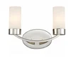 2 Light Vanity Fixture Hotel Decoration Antique Brushed Nickel Wall Lamp Indoor Boundary Glass Sconce Wall Light Bracket Fitting