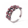 Bar setting sweet pink&red garland shape rings stainless steel rings for women ornaments,for girlfriend gifts wholesale