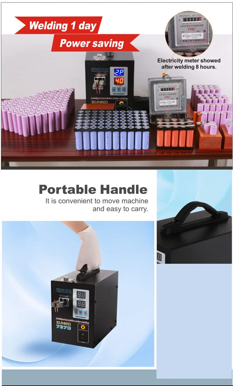 737g Spot Welder 1.5kw Battery Spot Welding Machine With Led Light For