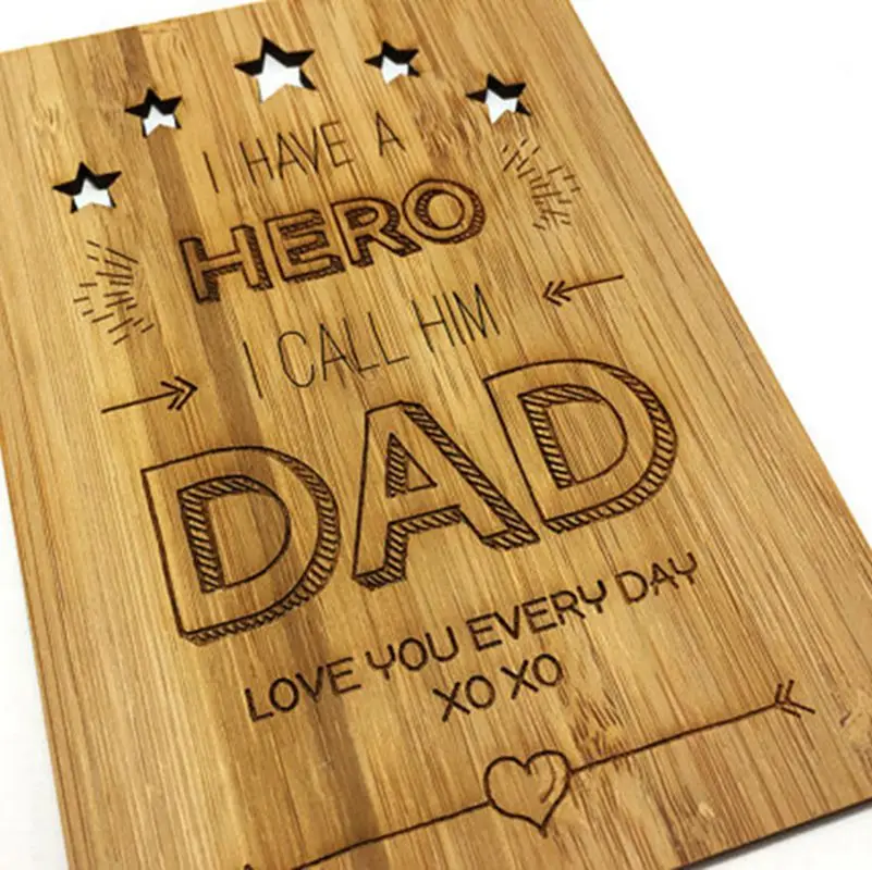 Laser Engraved Greeting Card Grow Some Love