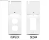 New Design Light Sensor Faceplate with 2 USB outlets