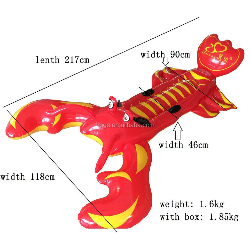 Giant Inflatable Lobster Ride On Beach Toy Swimming Pool Float Aid Lilo ...