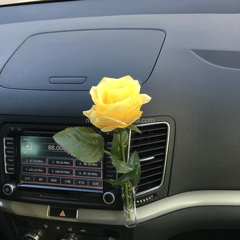 Car Vent Air Freshener Flower Vase With Metal Clip Gl Bottle Car Vent Air Freshener Flower Vase With Metal Clip Gl Bottle