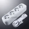 4 gang extension socket,4-gang socket outlet, 4 gang group socket with ABS material