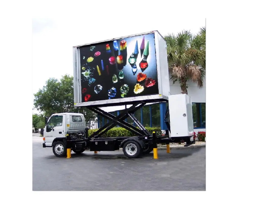 Outdoor P5 P6 P10 SMD led video wall screen / mobile truck mobile led display