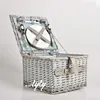 New popular mini wine wicker bread storage gift box liners willow picnic basket drawers set wholesale with lid
