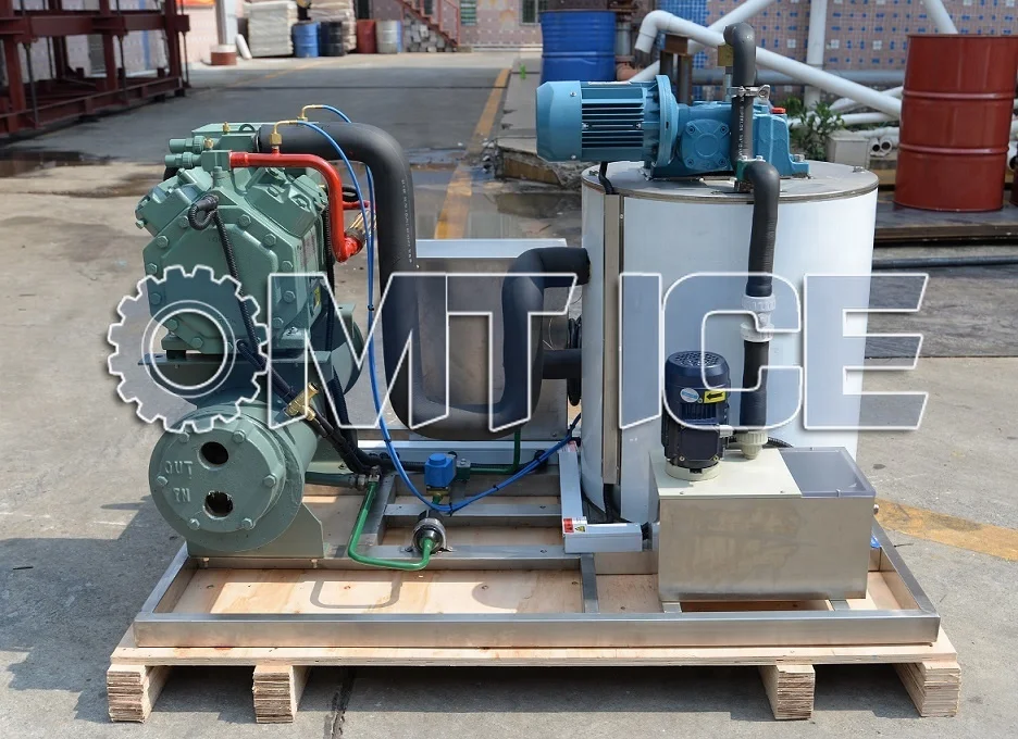 Omt 300kg Fresh Water Dry Ice Flake Ice Making Machine For Fish Keeping