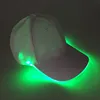 led lights embroidery logo designed custom hats/ bright led cap/ hat party ideas