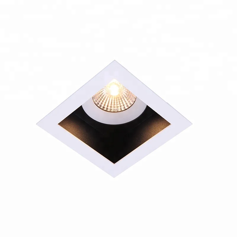 New Product IP44 Square Ceiling Recessed Different Color 10W COB LED Downlight