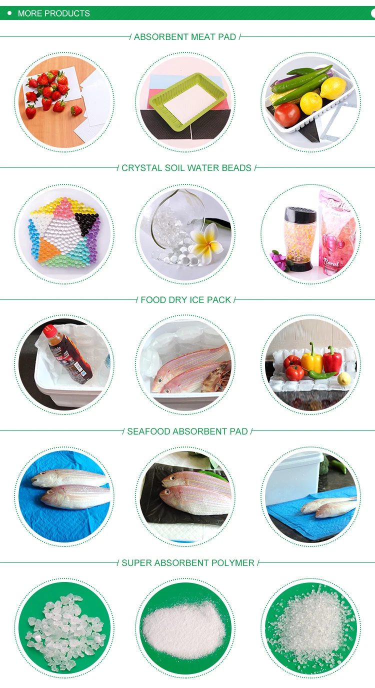 Flexible Absorbency Water Absorbent Pad For Fish Meat And Fruit