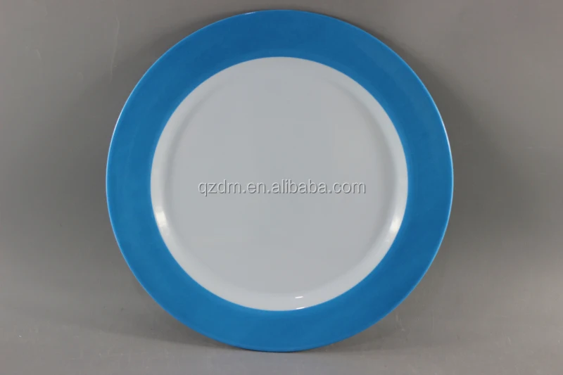 25cm Simple Plastic Round Plate Melamine flat plate 10inch
