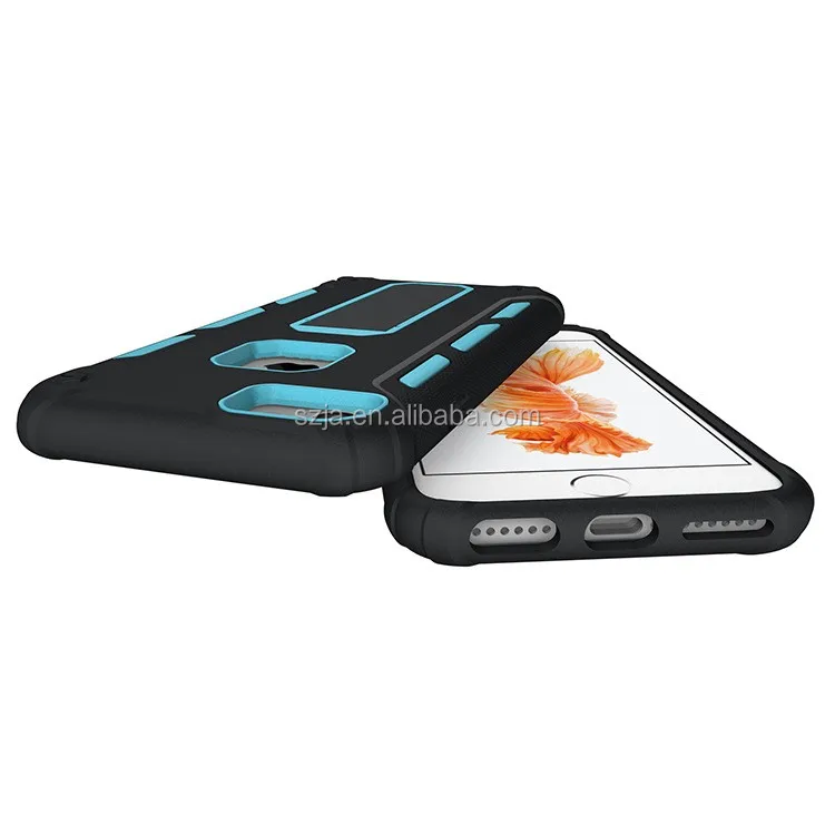 2 in 1 hard case for apple mobile phone 4.7 inch mobile phone case for apple iphone 7 case with Angle adjustable bracket