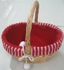2018 Fabric lined wicker baskets / Willow picnic baskets /Rattan wicker bread baskets