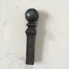 Decorative wrought iron cast steel elements flowers and leaves post tops