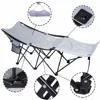 Portable Steel Sleep Cot Adventure Gray Folding Camp Bed