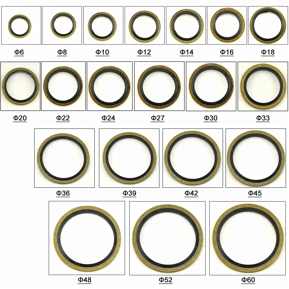 Pack of 25 #M4180 QL Rubber Metal Bonded Washer Seal O Ring Gasket Fit M48 