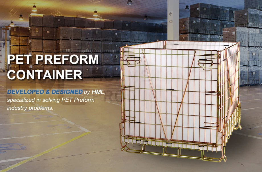 Industrial Fabricated Collapsable Metal Pet Preforms Storage Stacking