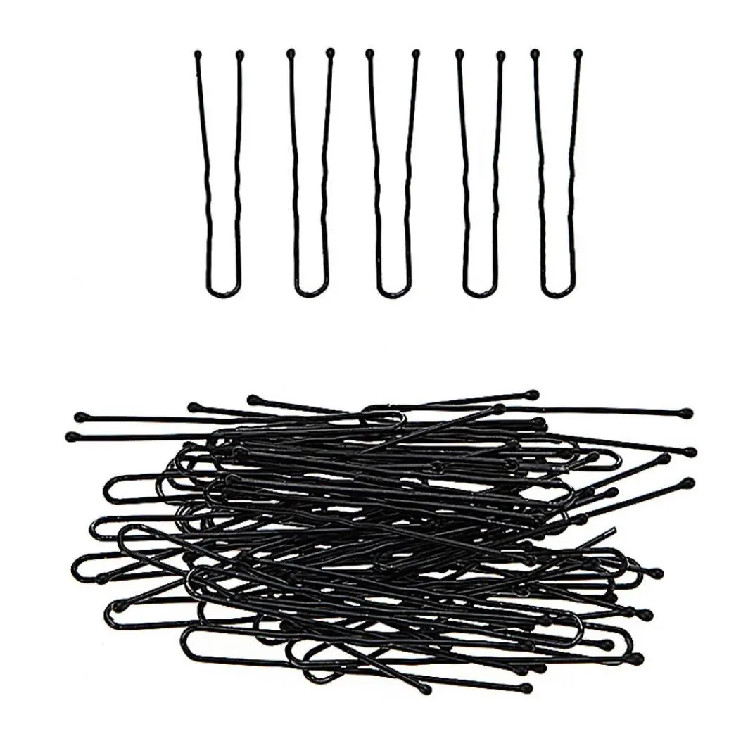 Hair Pins Baomabao 50Pcs Set Hair Clip Hairpin Curl Wave Fork Handle Handle Salon Stealth