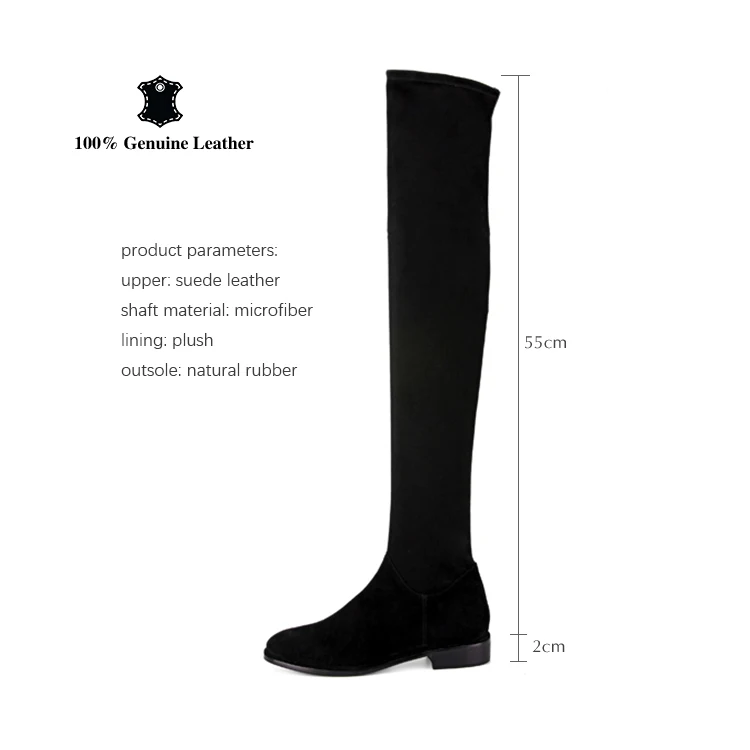 Beautiful Woman Suede Comfortable Flat Knee High Boots Buy Woman