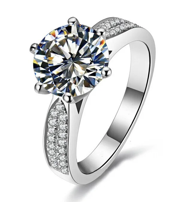 Victoria Wieck Engagement White Topaz Diamonique 14KT Gold Filled Wedding Band Ring Gift Free shipping