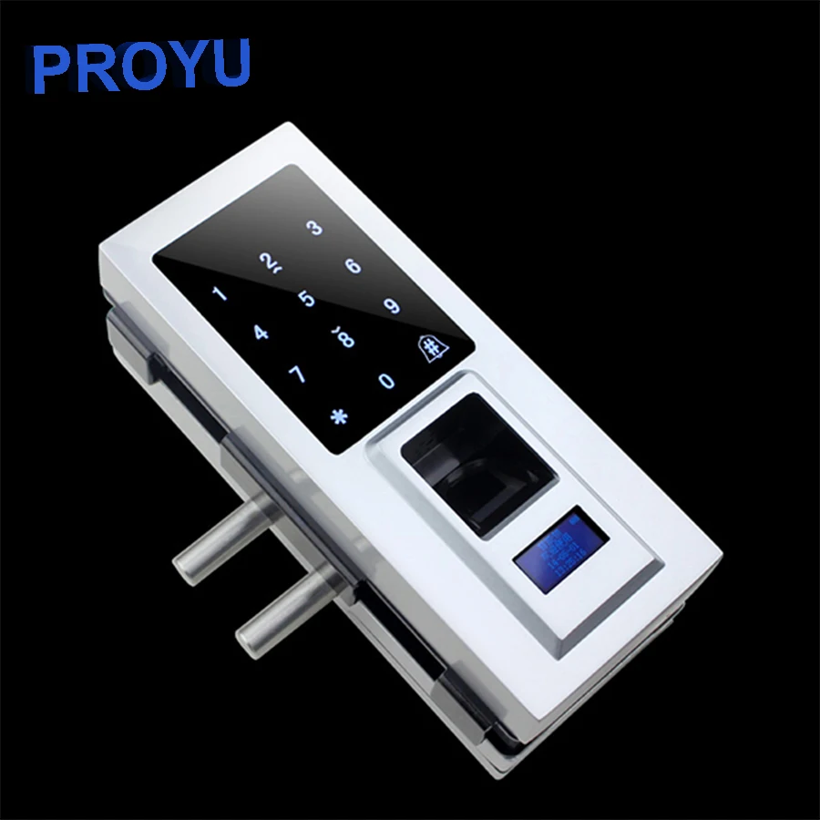 Commercial Frameless Glass Door Electric Fingerprint Door Lock Py904t