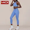 Customize workout clothing women sport bra and high waist pocket legging 2 piece women workout set