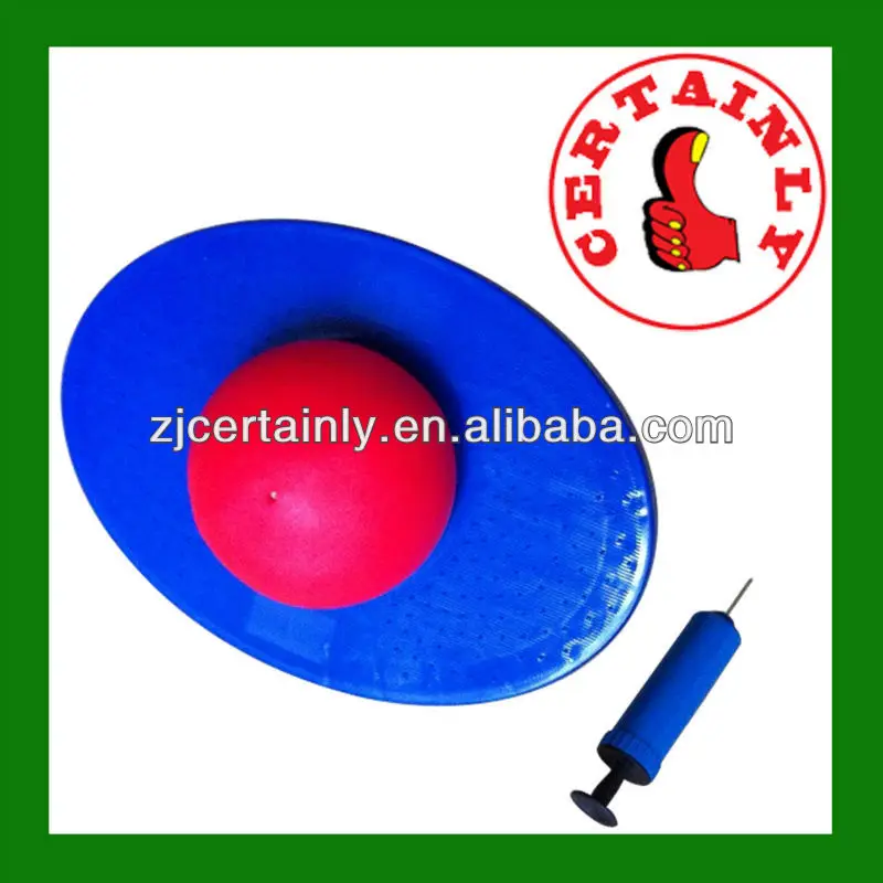 kids exercise red blue ball bouncing