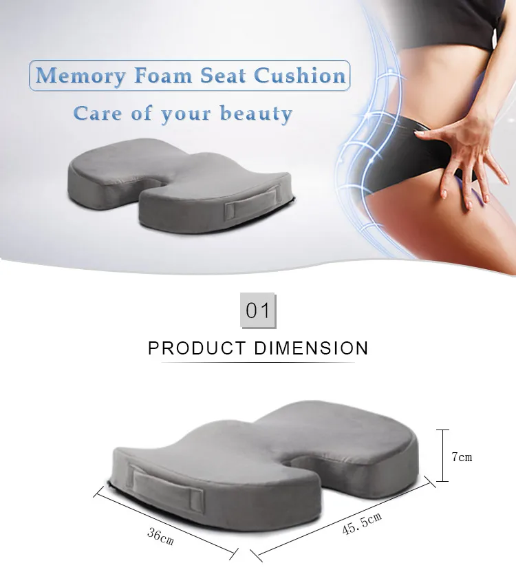Car Seat Cushions Adult Orthopedic Office Chair Memory Foam Seat Cushion For Relaxation Back Pain