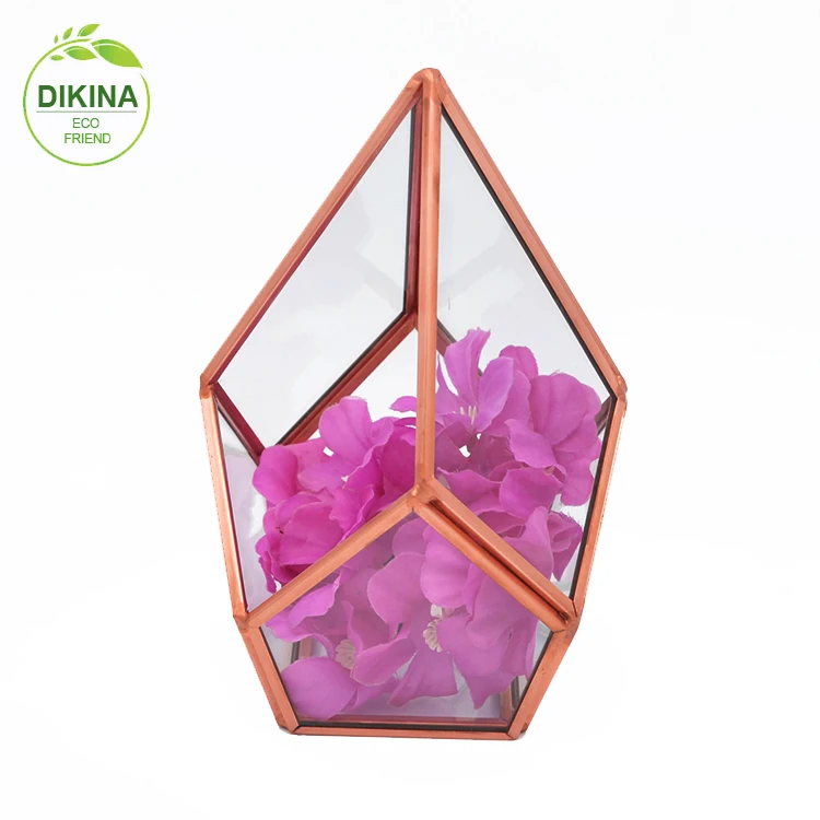 Bud Vase House Miniature Geometric Structure With Flower Vase