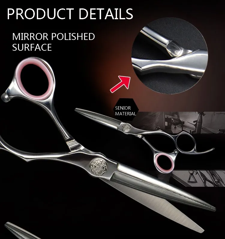hair cutting scissors with beautiful finger