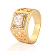 Hot Trending 18K Dubai Wedding Brass Diamond 4 Gram Gold Rings Jewelry For Women