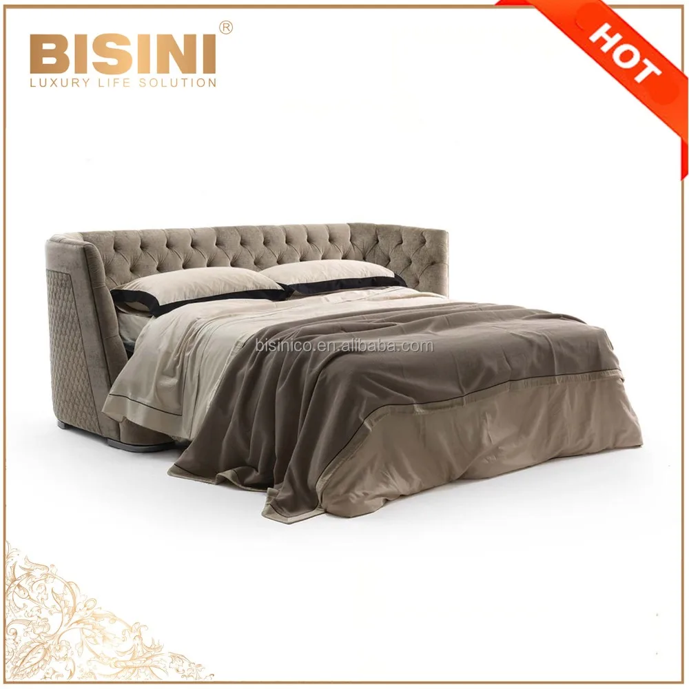 New Design Italy Button Tufted King Size Bed Luxury Double Bed With Screen Headboard Vintage Modern Elegant Bedroom Furniture Buy Button Tufted