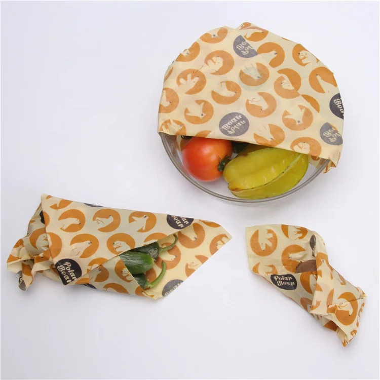 Amazon's Hot Sellers Sustainable Eco Friendly Products Soybean Wax Fresh-keeping Cloth/Beeswax Food Wraps