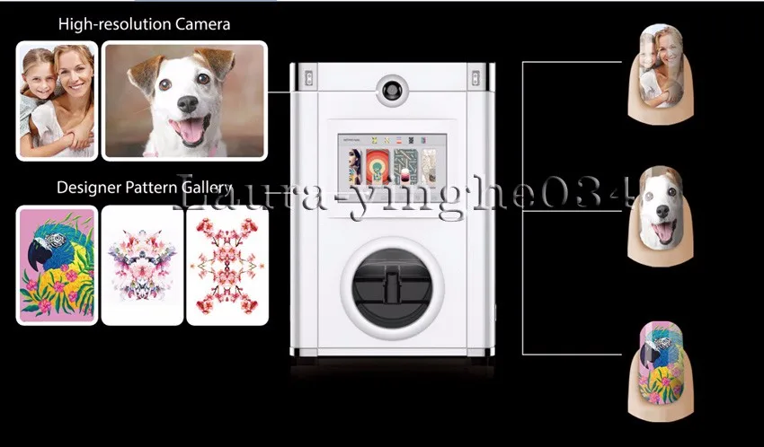Beautiful Flower Digital Artpro Nail Art Printer V6 V7 View Finger Nail Printing Machine